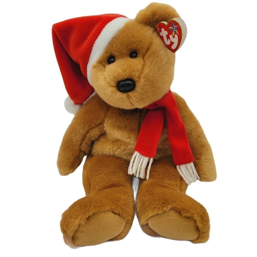 Ty Beanie Baby Buddies 1997/2001 Holiday Bear 1st of The Holiday Teddy Series